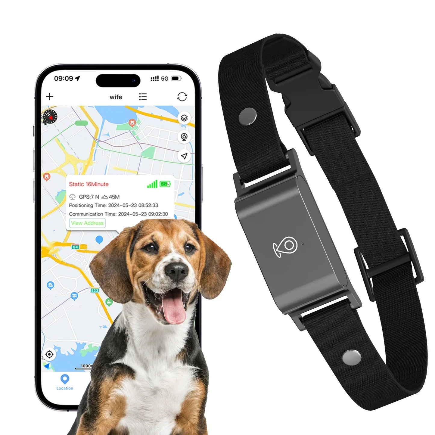 Collar GPS Inteligente 4G para Mascotas | Localización en Tiempo Real y Diseño Premium