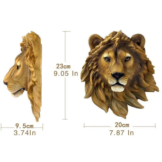 Cabeza Salvaje – Estatua Decorativa Realista de Animales