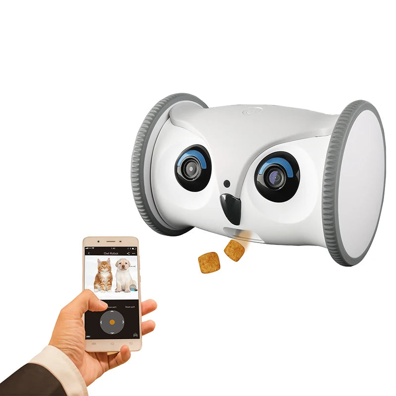 OwlPet Vision – Robot Inteligente Interactivo con Cámara HD para Mascotas | TechPets by AnimalArtBuy