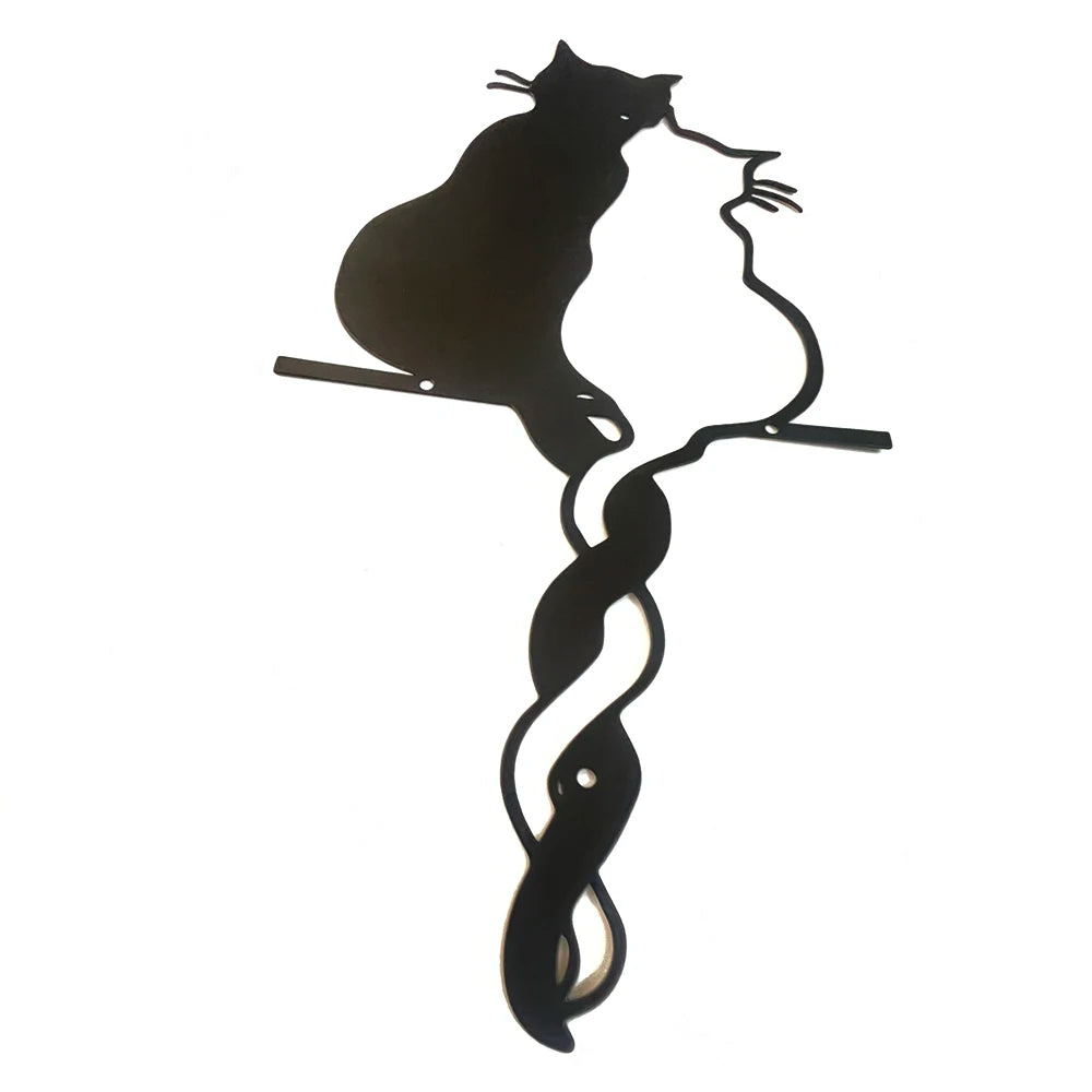 Gatos Enamorados – Arte Metálico de Pared by Animal Art Gatos abrazados 