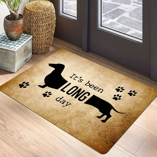 Felpudo Teckel “Long Day” – Alfombra de Entrada Original para Amantes de los Perros