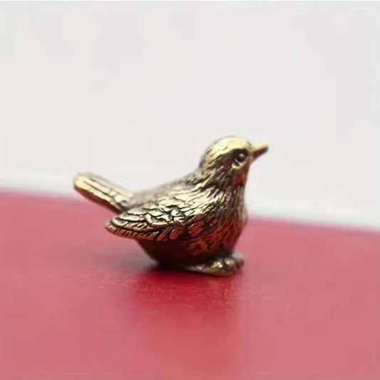 Nuevo tesoro en miniatura: Gorrión de latón – Colección Animalium Laton Art