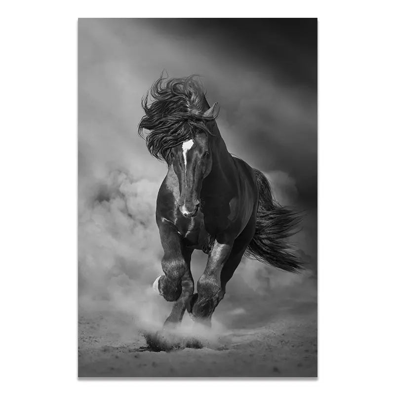 sombras salvajes by animal art blanco y negro caballo